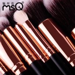 MSQ 8 Pieces Hot Sale Rose Gold Makeup Brushes Set Power Contour Brush Kit