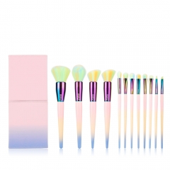 MSQ 12pcs Colorful New Style Cosmetics Makeup Brushes Custom Logo Makeup Set