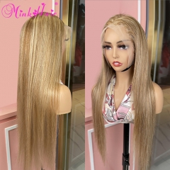 Custom P4/27 P8/613 P10/613 Colored Wig 180% Density Transparent Ombre Lace Wigs (Ready to Ship)