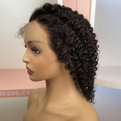 FLASH SALE 058 #1B Color 10inch Deep Curly Brown 13x4 Lace Front Wig 150% Density(Sales products, do not accept refund/return)