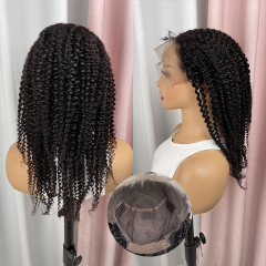 FLASH SALE 109 #1B Color 20inch Kinky Curly Brown 13x4 Lace Front Wig 180% Density(Sales products, do not accept refund/return)