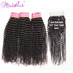 Kinky Curly 3 Hair Bundle Deals Mink Hair Weave Wholesale