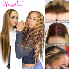 HD Lace 4/27 Color 5x5 Closure Wig & 13x4 Full Frontal Wig 180% Density (Pre-sale wig, shipping in 5 days）
