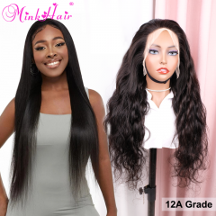 12A Lace Wig HD Transparent Closure Wig And Full Frontal Wig 100% Human Raw Hair