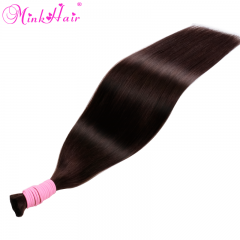12A Color #2 Bulk Hair Extensions 100% Human Raw Hair For Braiding Silky Straight Hair