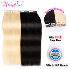 10A #1B & 12A #613 Color Pu Tape In Hair-Extensions（20pcs/set）