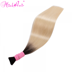 12A Color #1B/613 Blonde Silky Straight Bulk Hair For Braiding 100% Raw Human Hair