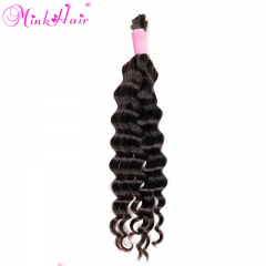 10A Color #1B Loose Deep Wave Bulk Hair Cabelo Humano Braiding Bulk No Weft Wholesale Hair