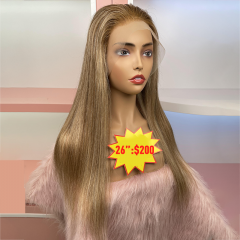 FLASH SALE 020 #6/6/618 Color 26inch Silky Straight Transparent 13x6 Lace Frontal Wig 180% Density(Sales products, do not accept refund/return)