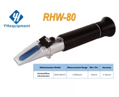 RHW-80 ATC Wine 0~80%w/w  optical refractometer