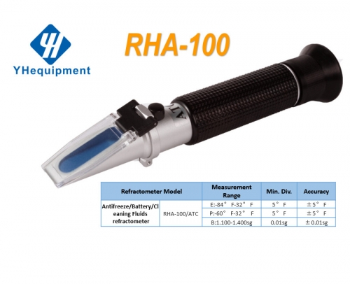 RHA-100 ATC E:-84°F-32°F  P:-60°F-32°F  B:1.100-1.400sg  optical refractometer