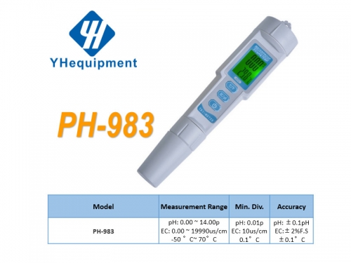 PH-983 3 in 1 Multi-parameter PH Monitor Water Quality PH Tester