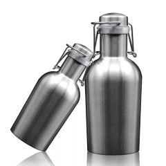 YHB-32 32OZ Stainless Steel Homebrew Beer Growler 1L Secure Swing Top Lid Craft Beer Bottle