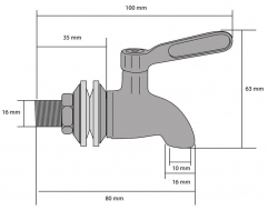 YHS-16 Beverage Dispenser Replacement Spigot