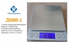 I2000-1 1kg Capacity LCD Digital Electronic Scales