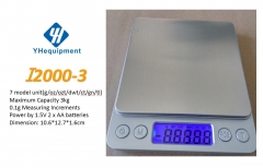 I2000-3 3kg Capacity LCD Digital Electronic Scales