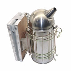 S-5 Stainless steel+ Corium European Type Round Bee Hive Smoker for Beekeeping