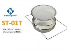 ST-01T L Size Double-layer Stainless Steel Honey Sieve Filtration Bee Honey Filter Strainer Machine Tool Extractor Beekeeping Tools