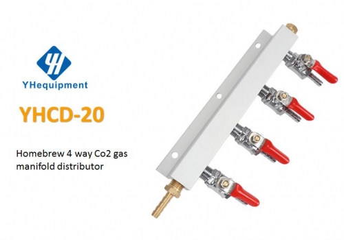 YHCD-20  Homebrew 2/3/4 way Co2 gas manifold distributor