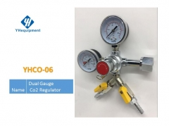 YHCO-06 Beer Homebrew Kegerator Dual Gauge Co2 Regulator  Economical homebrew with Y splier and two Checkvalve, 0~3500psi, 0~80psi