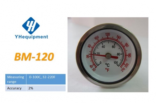 BM-120 Bi-metal Thermometer 0-100C; 32~220F Degree, Brewer Thermometer
