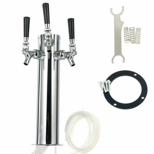 YHBT-03 Triple 3 Tap Draft Beer Tower Bar Homebrew Kegerator