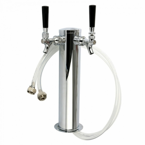 YHBT-02 2 Tap Draft Beer Tower Bar Homebrew Kegerator