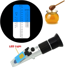 LED-RHB-90 ATC Honey 58-90%Brix 38-43Be 12-27%Water optical refractometer