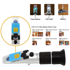 LED-RHB-90 ATC Honey 58-90%Brix 38-43Be 12-27%Water optical refractometer