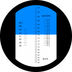 LED-RHB-92T ATC Honey 58-92%Brix 38-43Be 13-27%Water optical refractometer