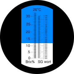 LED-RHB-32SG-2 ATC Beer 0-32% Brix WortSG:1.000-1.130 optical refractometer