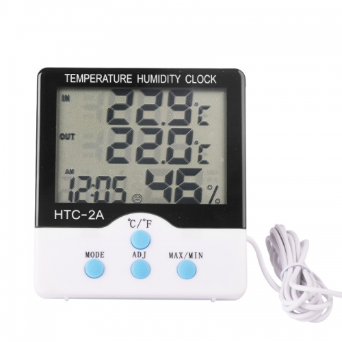 HTC-2A Electronic Digital Room In and Out Temperature Humidity Meter Thermometer Hygrometer