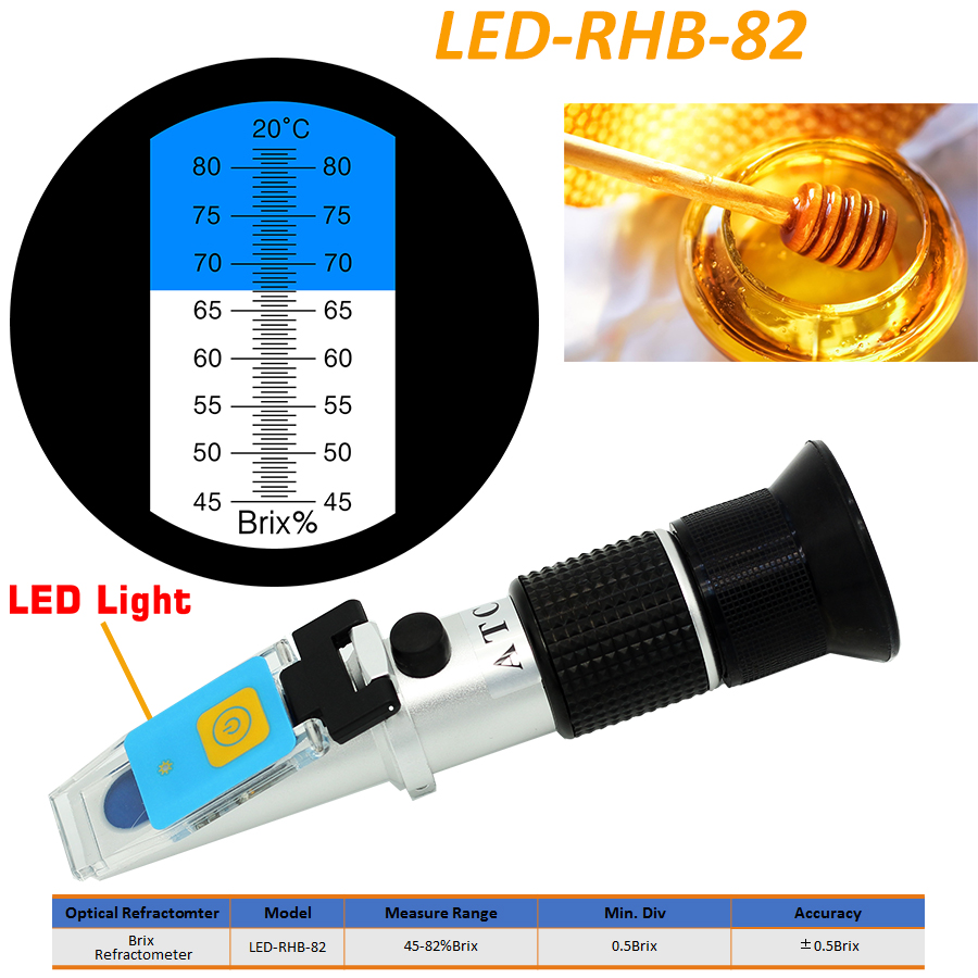 LEDRHB82 ATC Brix 4582 optical refractometer,LED Brix Refractometer