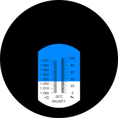 LED-RHS-10 ATC salinity 0-10% 1.000-1.070RI optical refractometer