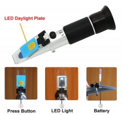 LED-RHW-22Be ATC Wine 0-22%baume 0-25%Vol 0-40%brix optical refractometer