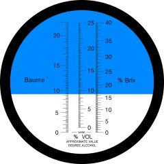 LED-RHW-22Be ATC Wine 0-22%baume 0-25%Vol 0-40%brix optical refractometer