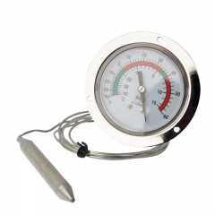 Dial industrial bimetal mounting freezer thermometer