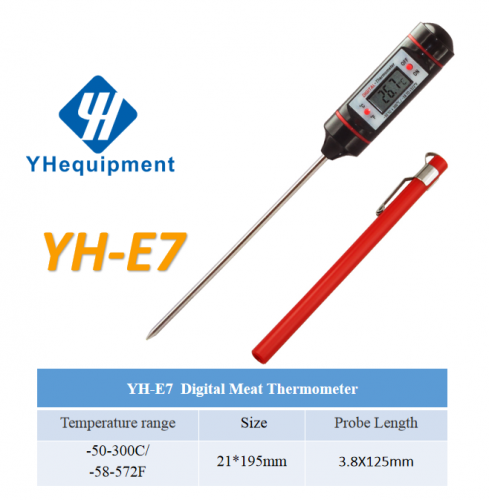 YH-E7 Digital BBQ Meat Thermometer Cooking Food Kitchen Probe Water Milk Oil Liquid Thermometer