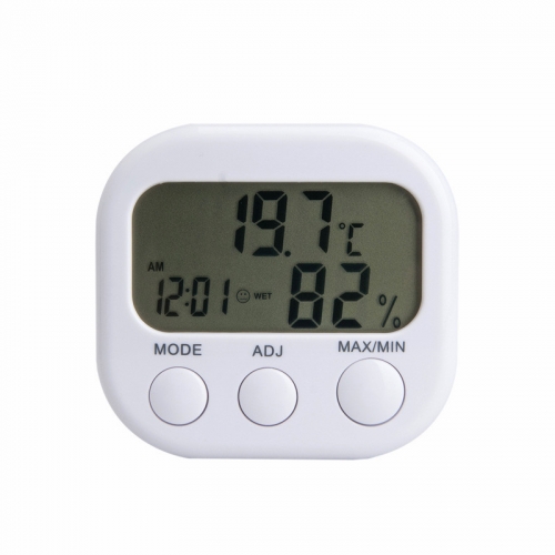 YH-638N Digital LCD Thermometer Humidity Meter Tester Hygrometer Air Temperature Clock home Tool