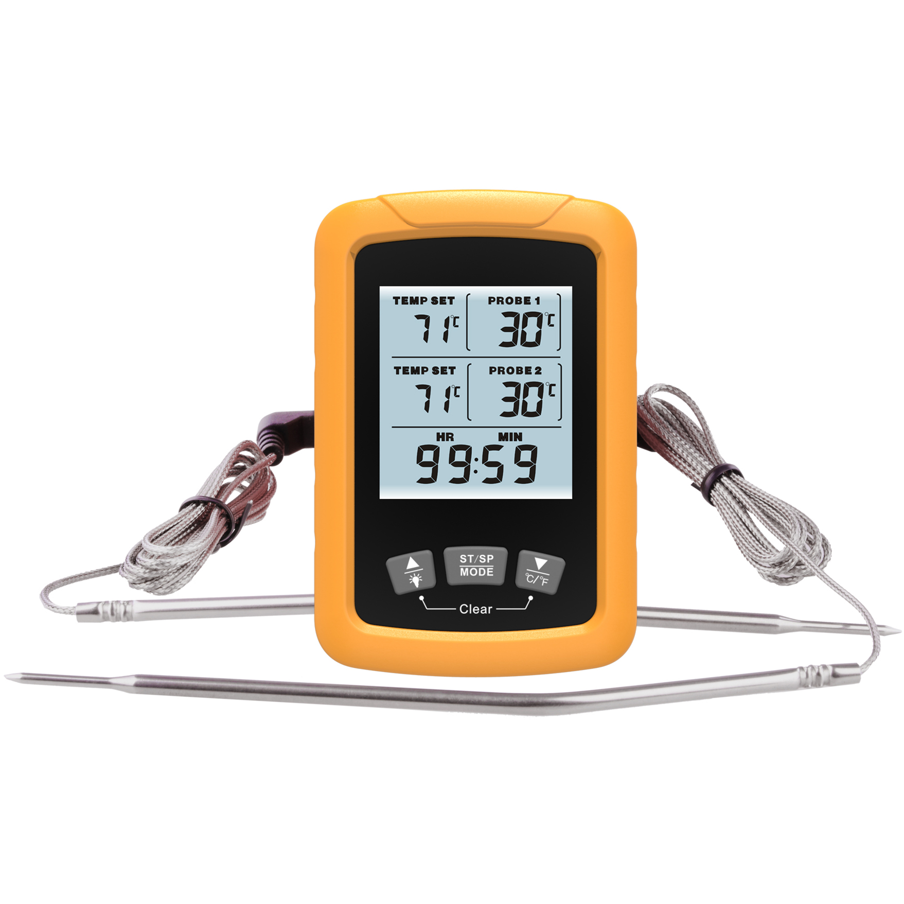 YHE17 Barbecue dual probe thermometer with alarm function,Digital