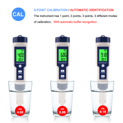 EZ-9909 5 in 1 TDS/EC/PH/Salinity/Temperature Meter water quality test pen Multifunctional waterproof salinity meter