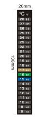 Stick On LCD Thermometer Strip 46-82 °F (8-28 °C)