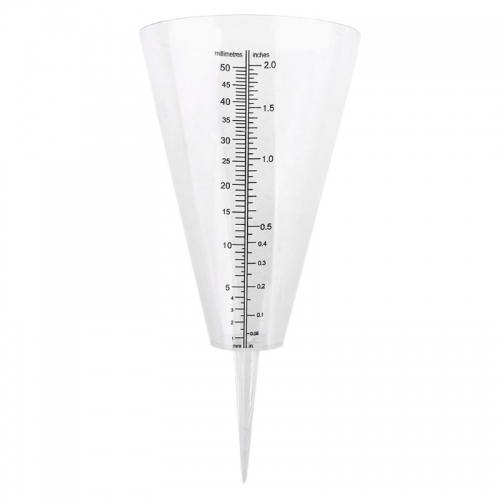 Conical Rain Gauge Plastic Clear Outdoor Home Garden