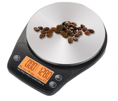 DS15A-3KG 3kg 0.1g Digital Coffee Scale With Timer Glass Surface High Precision Kitchen Electronic Scales With Orange Backlight