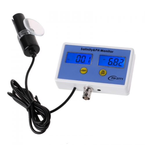 PH-2771B 2in1 Digital Salinity & PH Meter Water Quality Monitor Test for Aquarium