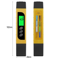 TDS2-A 3 In1 Multifunction Digital TDS EC Meter Water Quality Test Pen TDS Water Meter Drinking Water TDS Tester Pen with Backlight