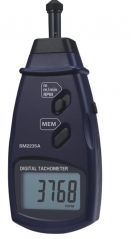 SM2235A Digital Tachometer 5 digits 18mm (0.6") White backlight LCD Accuracy: (0.05%+1 digit) of reading.