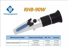 RHB-90W ATC Honey 58-90%Brix 10-33%Water 38-43Be' optical refractometer