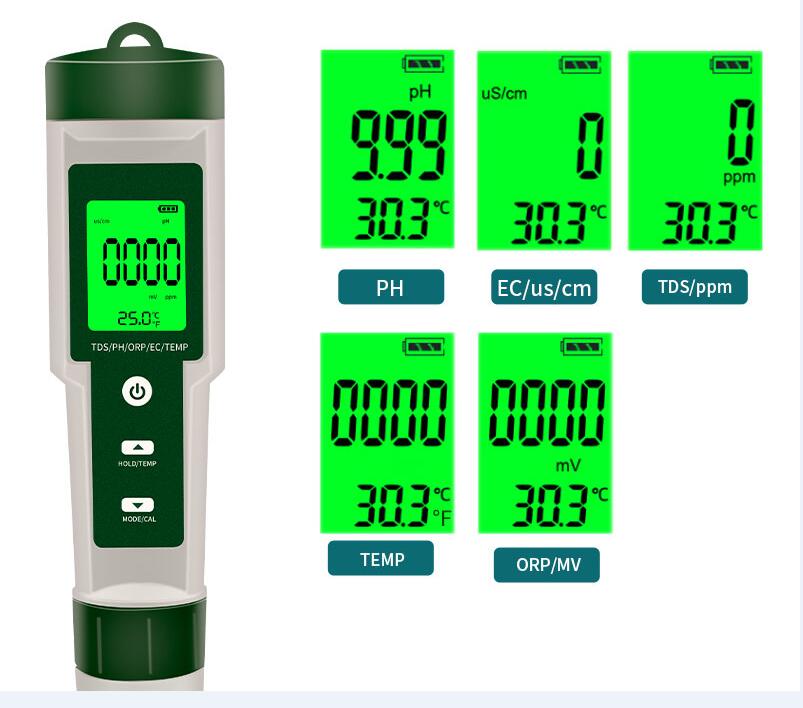 Ez In Ph Orp Tds Ec Temperature Digital Meter Water Quality