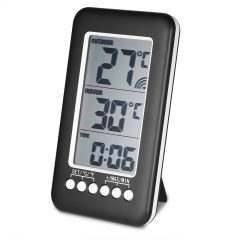 Wireless Indoor Outdoor Themometer Clock Temperature Meter with Transmitter